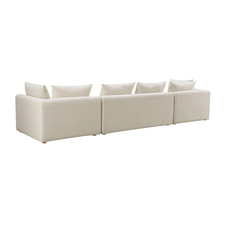 American Home Furniture | TOV Furniture - Hangover Cream Linen 145" Long Sofa