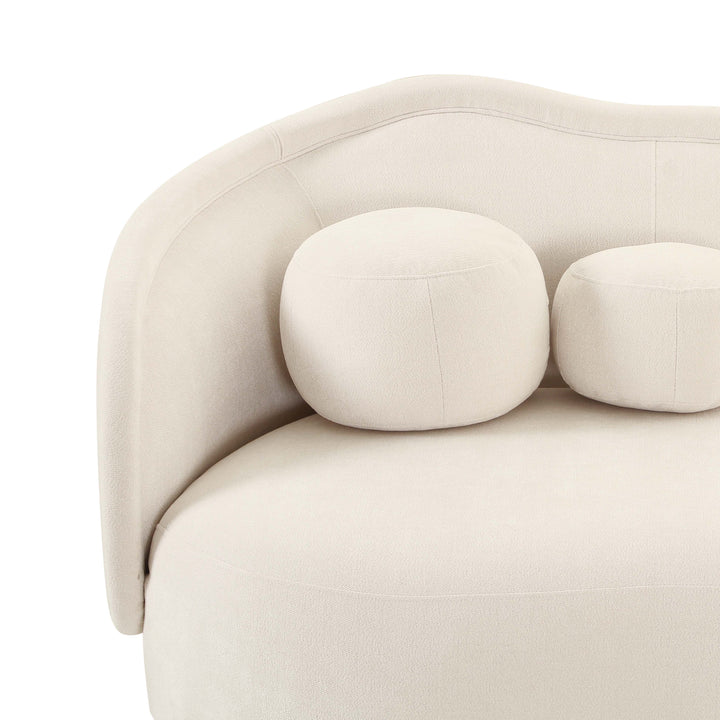 American Home Furniture | TOV Furniture - Circe Cream Textured Velvet Sofa