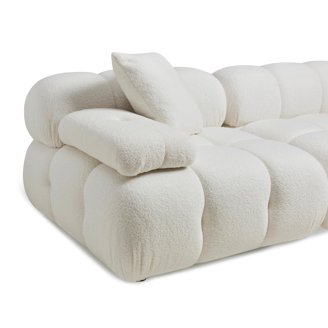 TOV Furniture Calliope Cream Vegan Shearling 4-piece Modular Sectional SOFAS + SECTIONALS