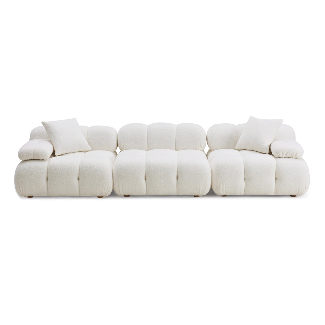 TOV Furniture Calliope Cream Vegan Shearling Modular Sofa SOFAS + SECTIONALS