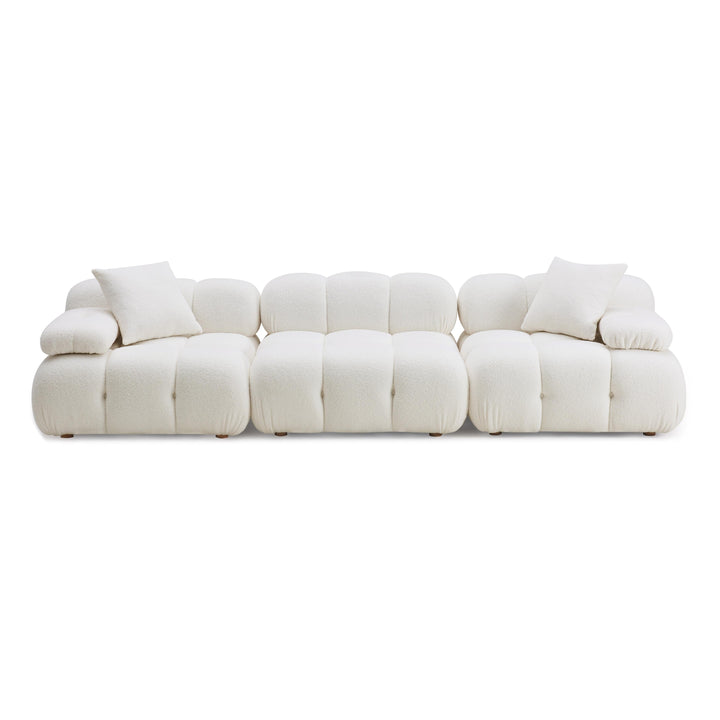 TOV Furniture Calliope Cream Vegan Shearling Modular Sofa SOFAS + SECTIONALS