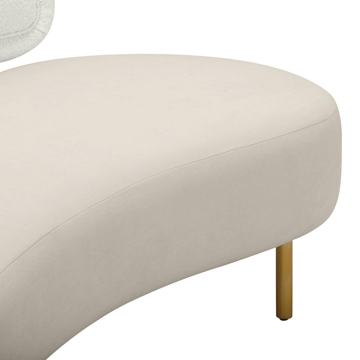 American Home Furniture | TOV Furniture - Tischa Cream Boucle & Grey Velvet Sofa