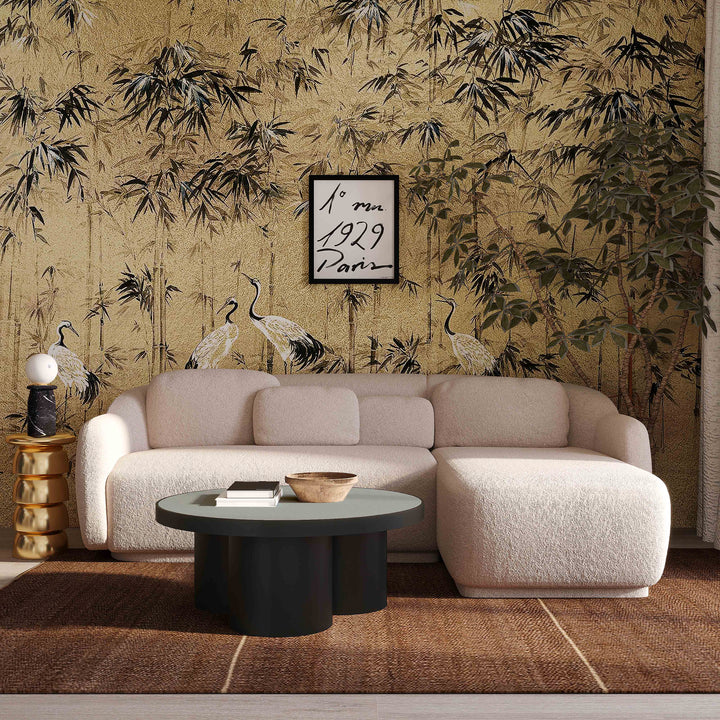 TOV Furniture Misty Cream Boucle Sectional - RAF SOFAS + SECTIONALS