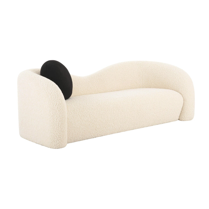 American Home Furniture | TOV Furniture - Leonie Beige Faux Shearling 84" Sofa