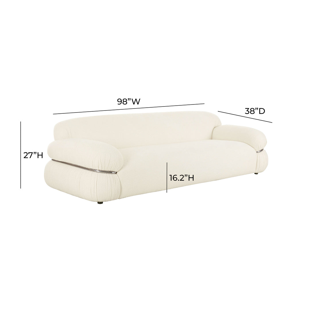 TOV Furniture Leyla Cream Boucle Sofa SOFAS + SECTIONALS