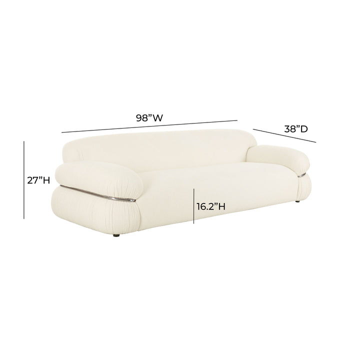 TOV Furniture Leyla Cream Boucle Sofa SOFAS + SECTIONALS