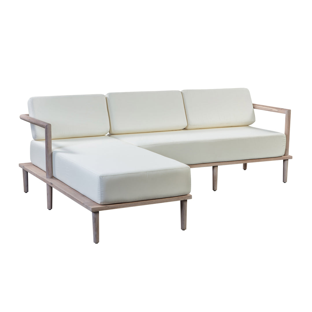American Home Furniture | TOV Furniture - Emerson Cream Outdoor Sectional - LAF