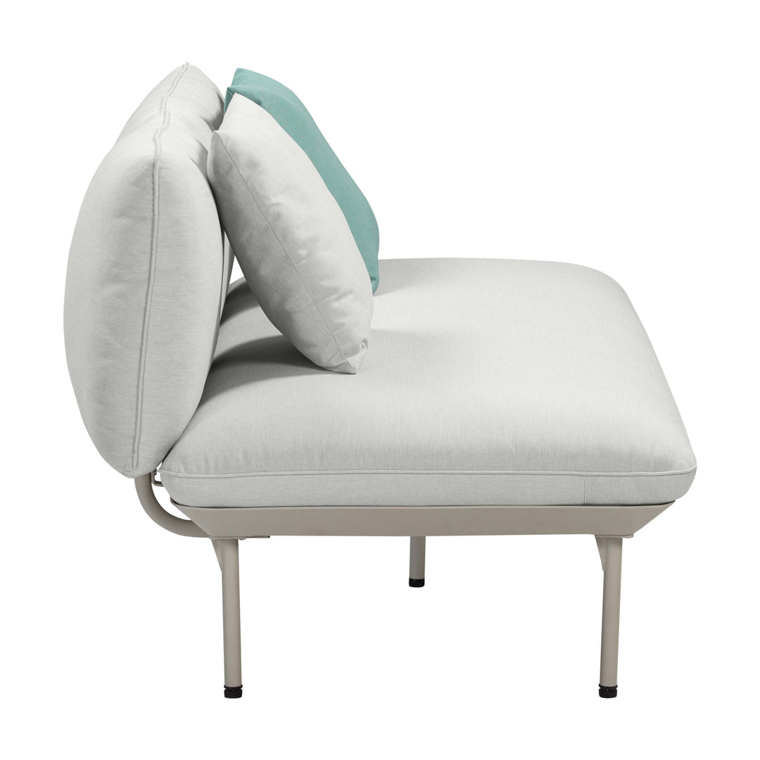 TOV Furniture Katti Light Grey Outdoor Loveseat OUTDOOR SOFAS + SECTIONALS