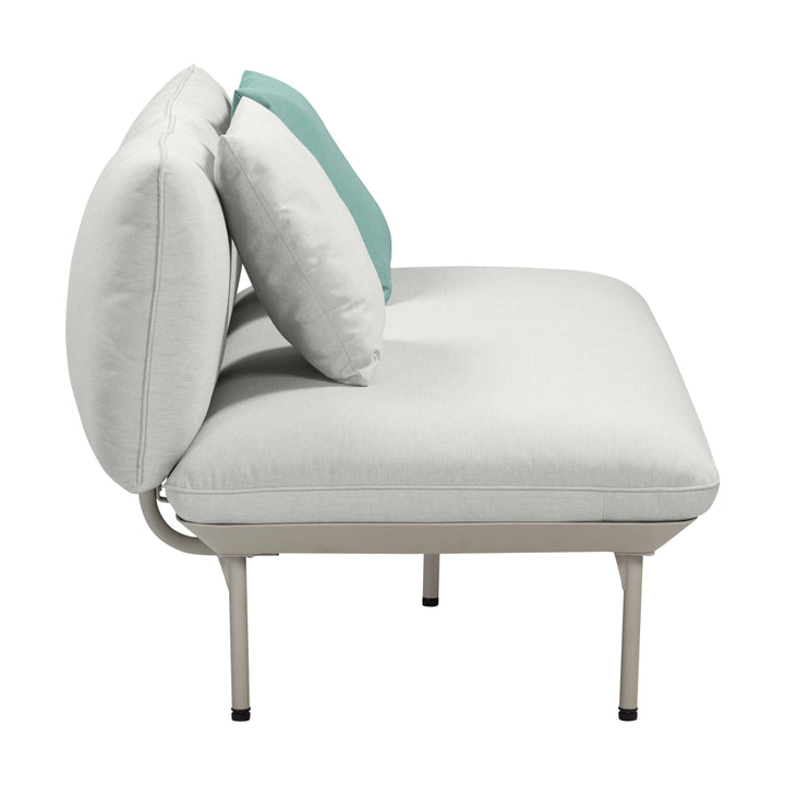 TOV Furniture Katti Light Grey Outdoor Loveseat OUTDOOR SOFAS + SECTIONALS