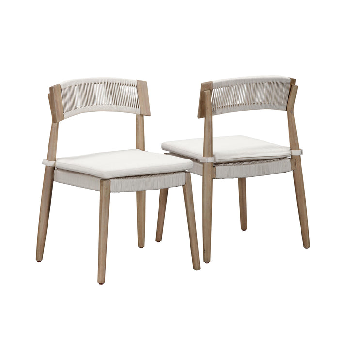 TOV Furniture Gata Cream Outdoor Dining Chair - Set of 2 OUTDOOR DINING CHAIRS