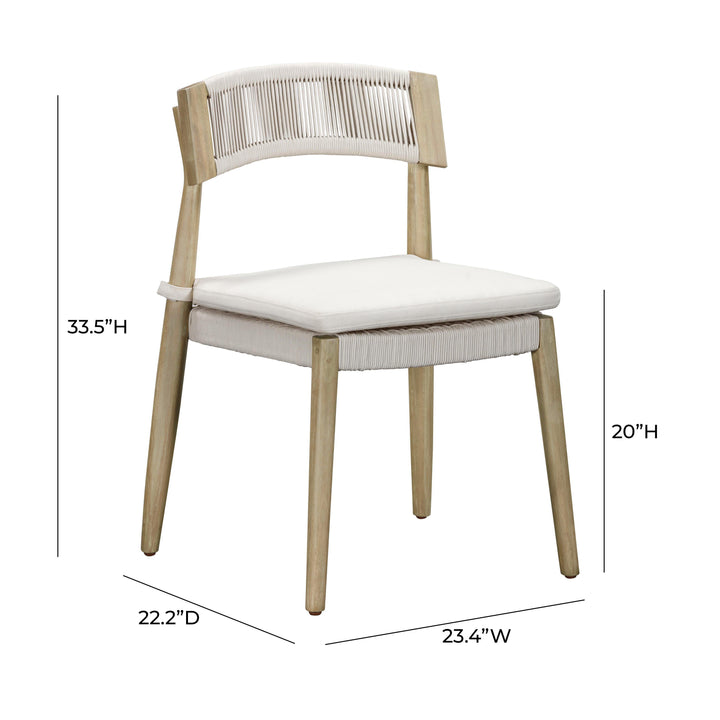TOV Furniture Gata Cream Outdoor Dining Chair - Set of 2 OUTDOOR DINING CHAIRS