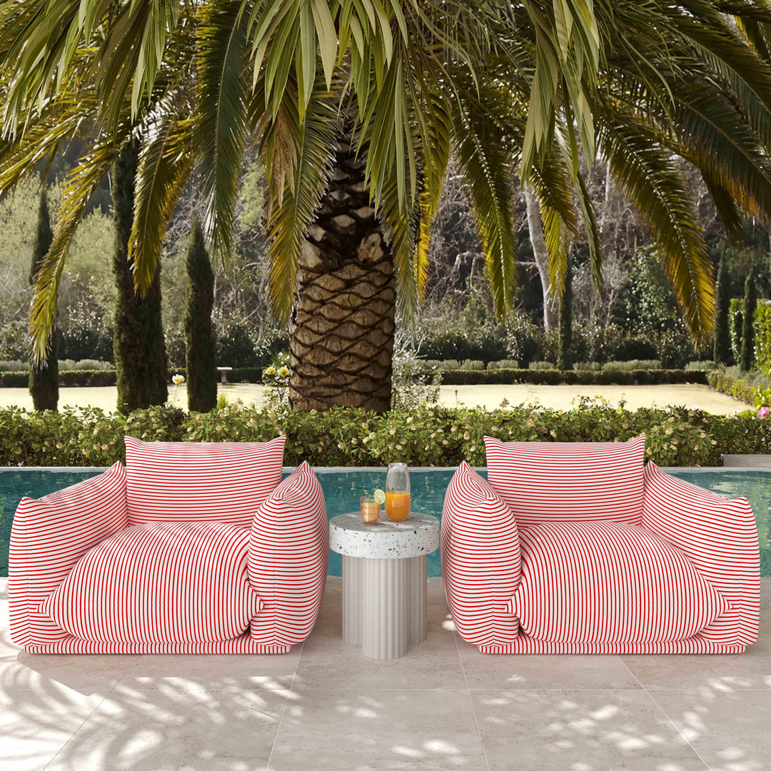 TOV Furniture Clover Faux Terrazzo Indoor / Outdoor Round Side Table OUTDOOR ACCENT TABLES