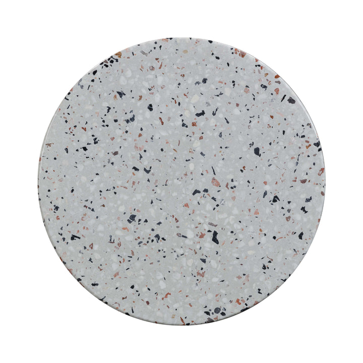 TOV Furniture Clover Faux Terrazzo Indoor / Outdoor Round Side Table OUTDOOR ACCENT TABLES