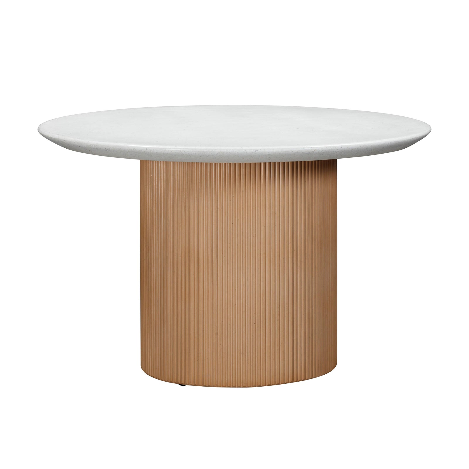 TOV Furniture Rose Faux Terrazzo and Terracotta Indoor / Outdoor Round Concrete Dining Table OUTDOOR DINING TABLES