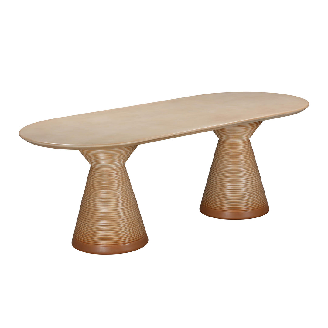 American Home Furniture | TOV Furniture - Fassa Terracotta Oval Indoor / Outdoor Dining Table