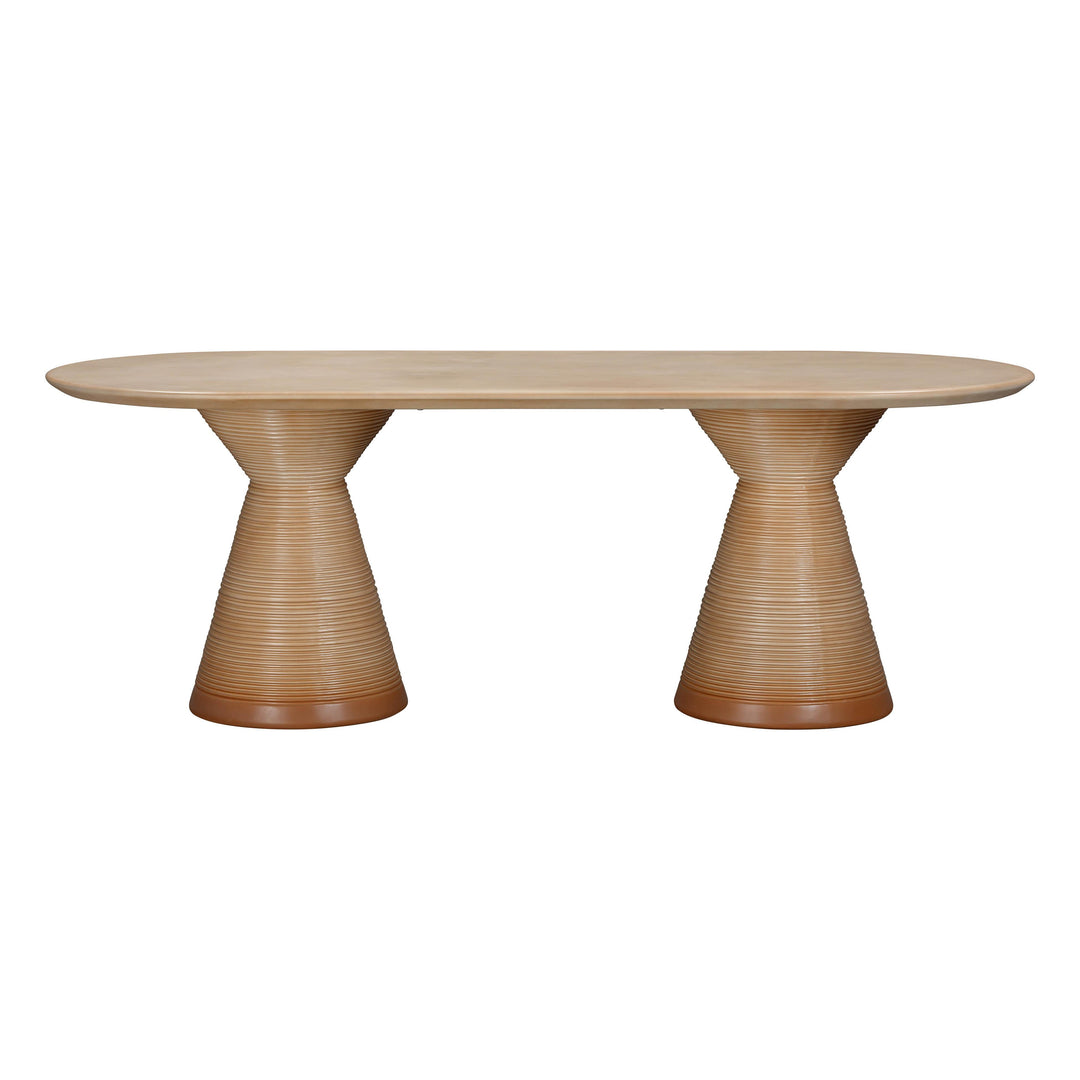 TOV Furniture Fassa Terracotta Oval Indoor / Outdoor Dining Table OUTDOOR DINING TABLES