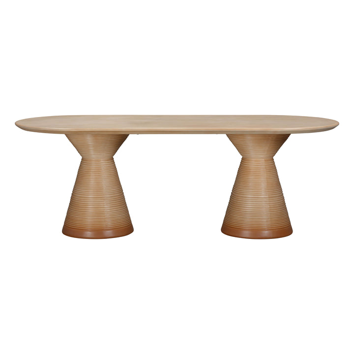 TOV Furniture Fassa Terracotta Oval Indoor / Outdoor Dining Table OUTDOOR DINING TABLES