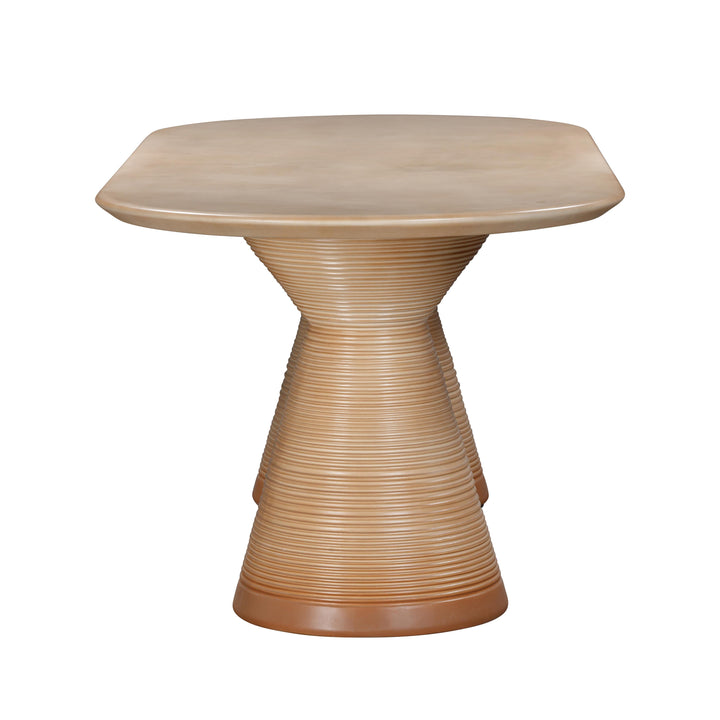 TOV Furniture Fassa Terracotta Oval Indoor / Outdoor Dining Table OUTDOOR DINING TABLES