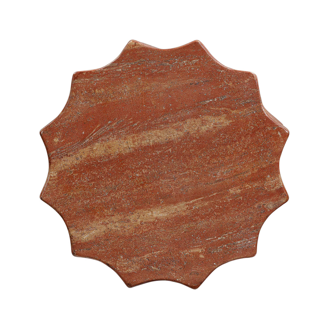 TOV Furniture Turin Faux Red Sandstone Indoor / Outdoor Concrete Stool OUTDOOR BAR STOOLS