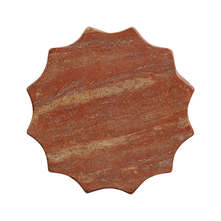 TOV Furniture Turin Faux Red Sandstone Indoor / Outdoor Concrete Stool OUTDOOR BAR STOOLS