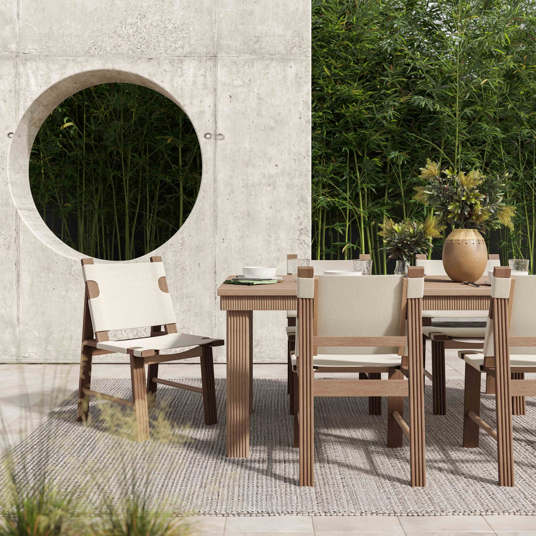 TOV Furniture Cassie Natural 108 Inch Rectangular Outdoor Dining Table OUTDOOR DINING TABLES