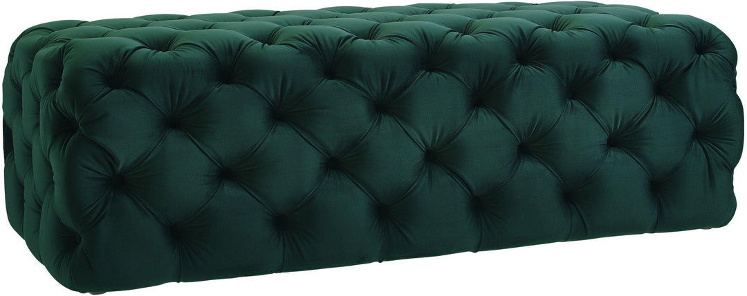 American Home Furniture | TOV Furniture - Kaylee Green Velvet Ottoman