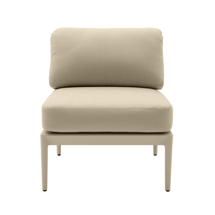TOV Furniture Kapri Taupe Modular Outdoor Armless Chair OUTDOOR CHAISE LOUNGES