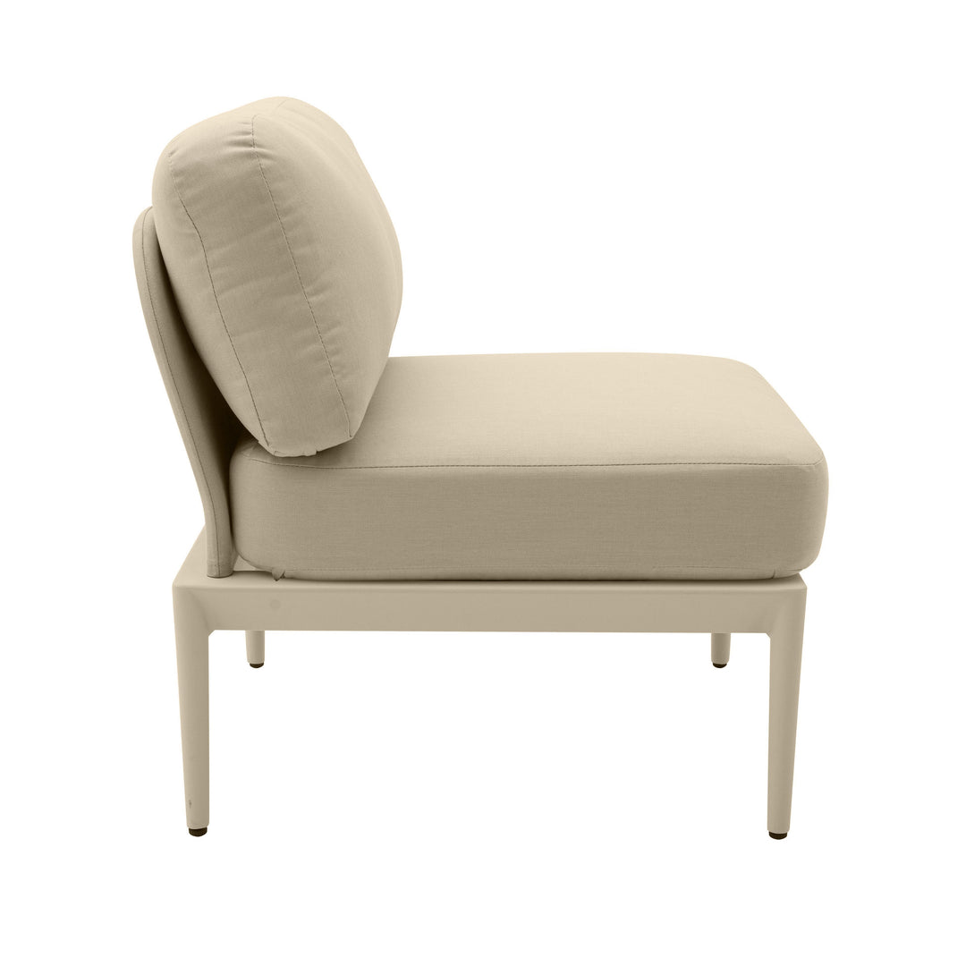 TOV Furniture Kapri Taupe Modular Outdoor Armless Chair OUTDOOR CHAISE LOUNGES