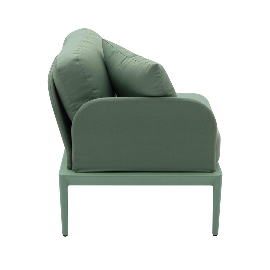 American Home Furniture | TOV Furniture - Kapri Moss Green Modular Outdoor LAF Corner Seat