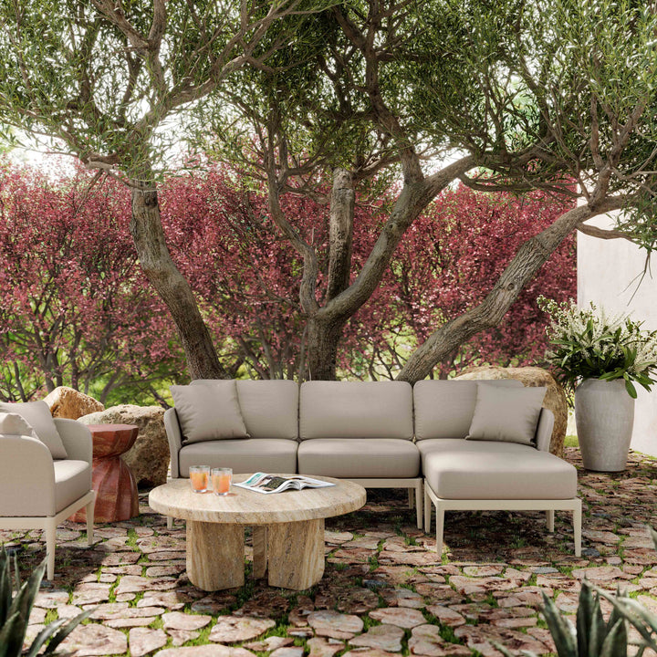 TOV Furniture Kapri Taupe Modular Outdoor Armless Chair OUTDOOR CHAISE LOUNGES