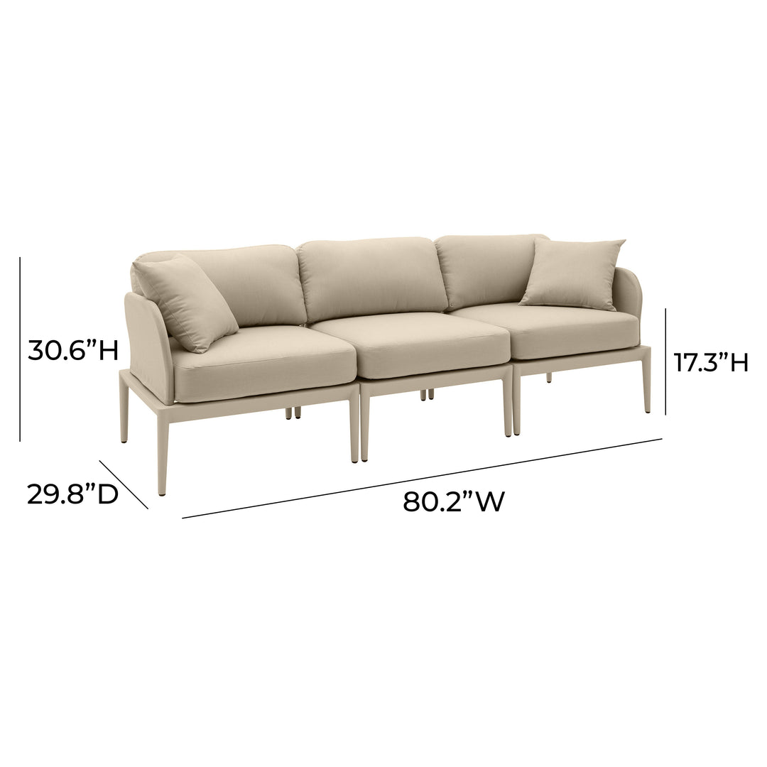 TOV Furniture Kapri Taupe Modular Outdoor Sofa OUTDOOR SOFAS + SECTIONALS