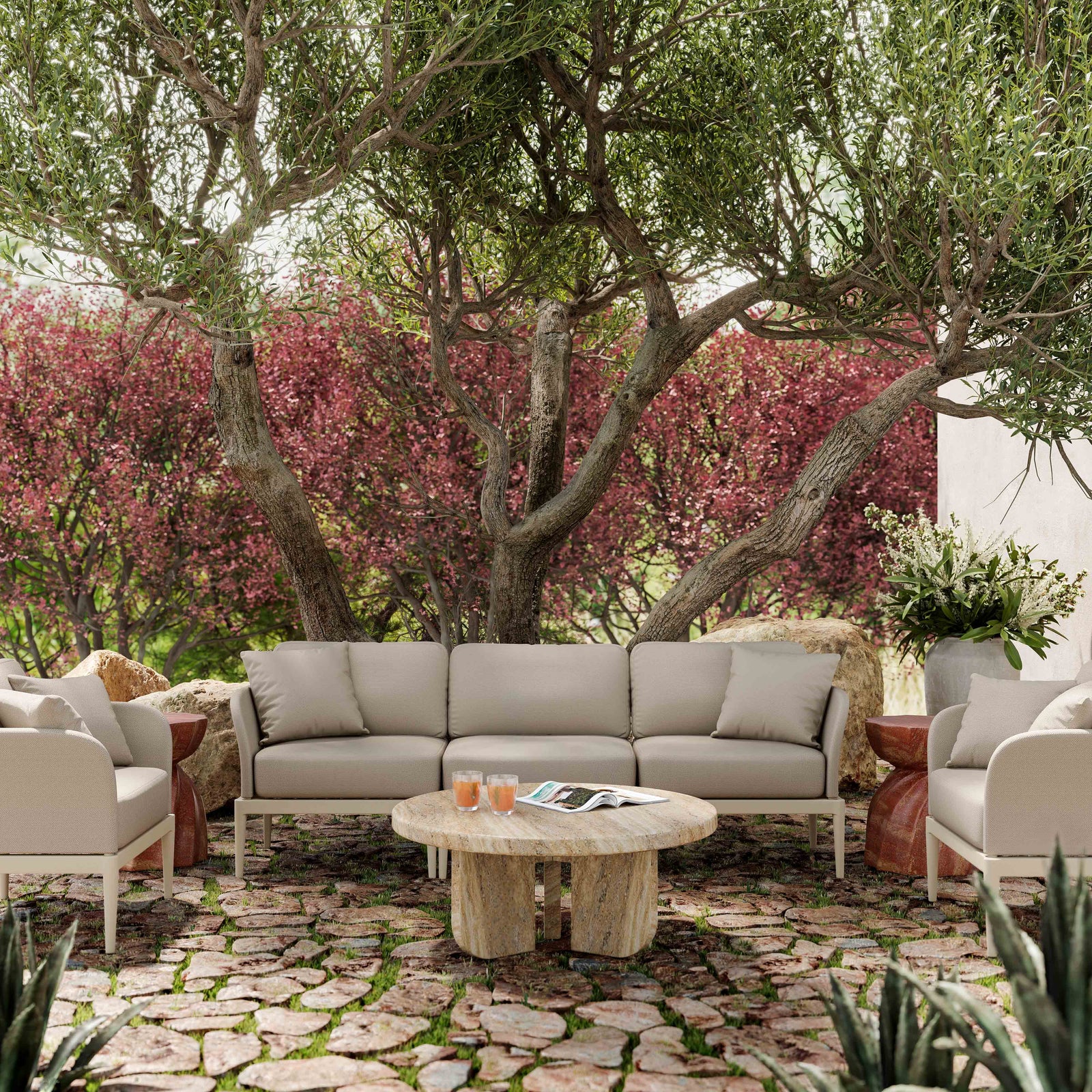 TOV Furniture Kapri Taupe Modular Outdoor Sofa OUTDOOR SOFAS + SECTIONALS