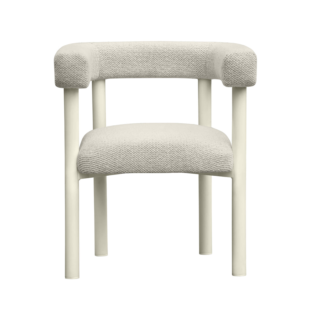 TOV Furniture Jackie Cream Outdoor Textured Dining Chair - Set of 2 OUTDOOR DINING CHAIRS