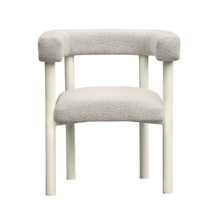 TOV Furniture Jackie Cream Outdoor Textured Dining Chair - Set of 2 OUTDOOR DINING CHAIRS