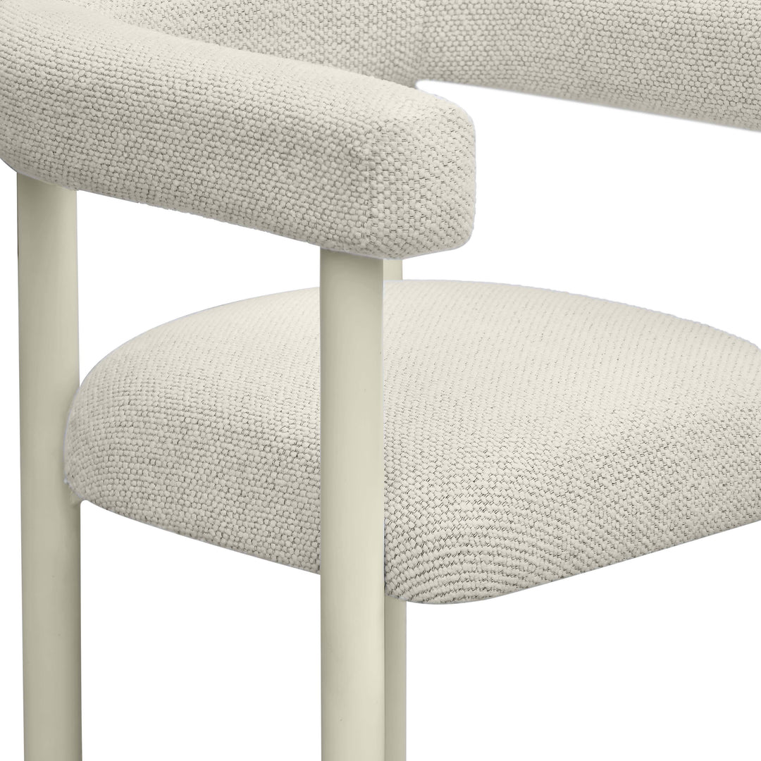 TOV Furniture Jackie Cream Outdoor Textured Dining Chair - Set of 2 OUTDOOR DINING CHAIRS