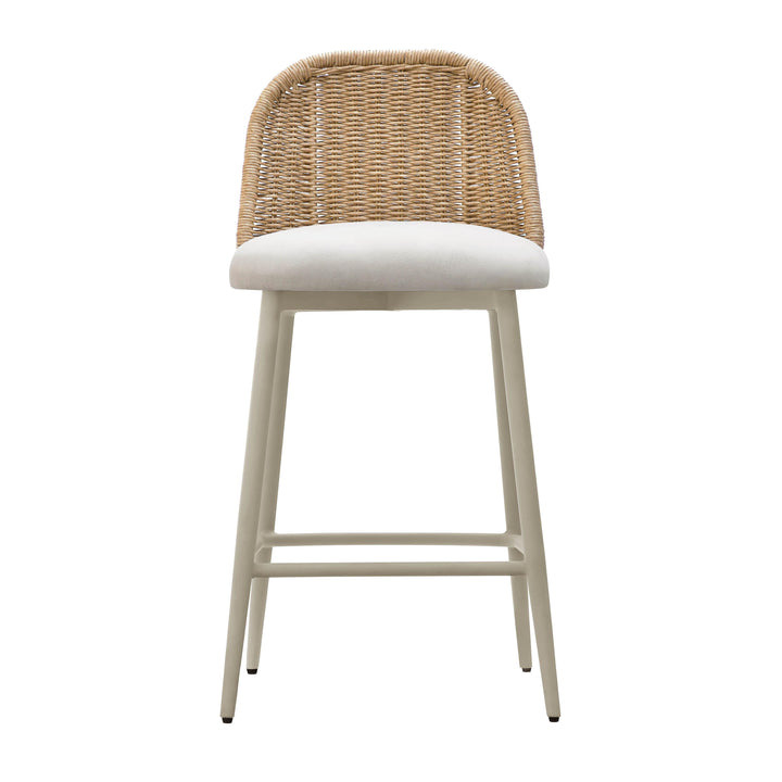 TOV Furniture Alexa Cream Outdoor Counter Stool OUTDOOR BAR STOOLS