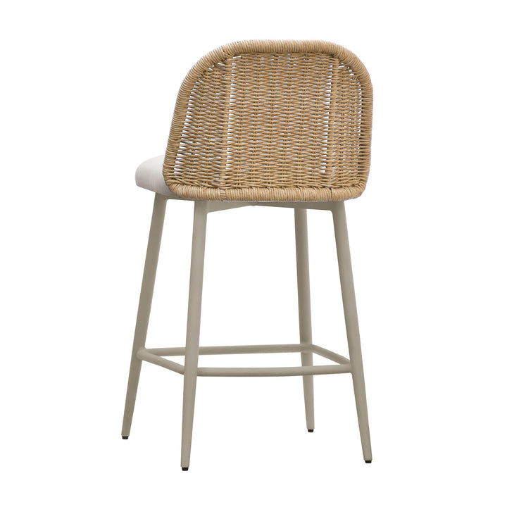 TOV Furniture Alexa Cream Outdoor Counter Stool OUTDOOR BAR STOOLS