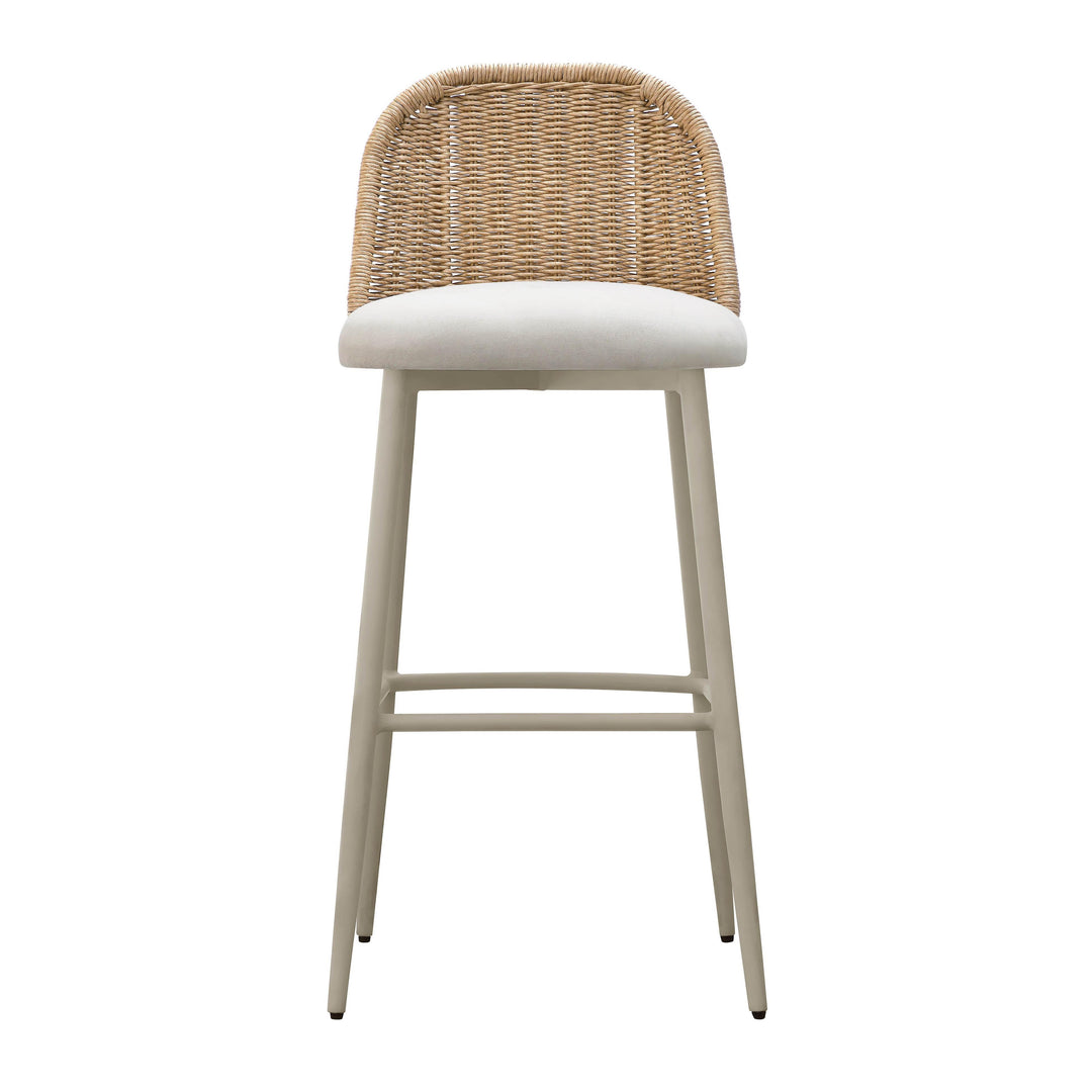 TOV Furniture Alexa Cream Outdoor Barstool OUTDOOR BAR STOOLS