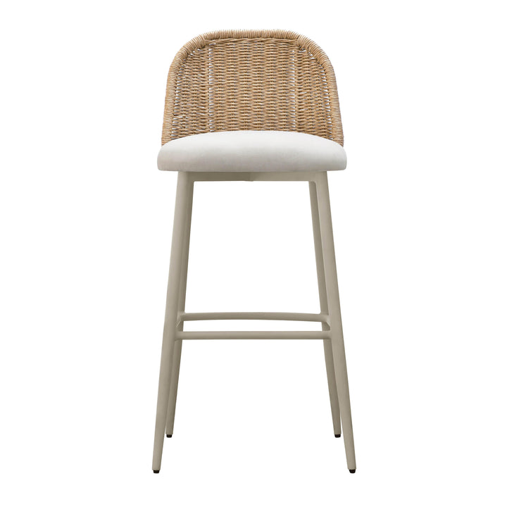 TOV Furniture Alexa Cream Outdoor Barstool OUTDOOR BAR STOOLS