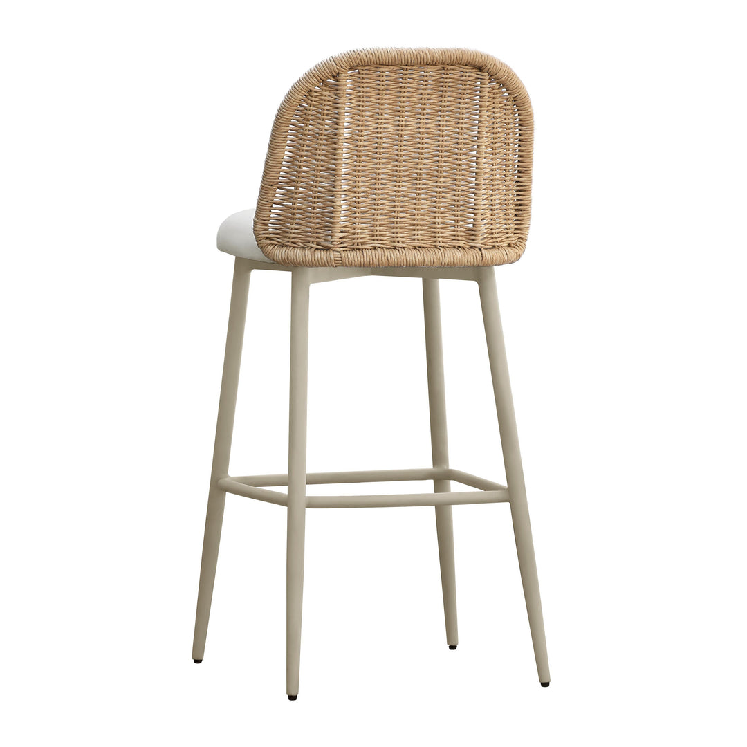 TOV Furniture Alexa Cream Outdoor Barstool OUTDOOR BAR STOOLS