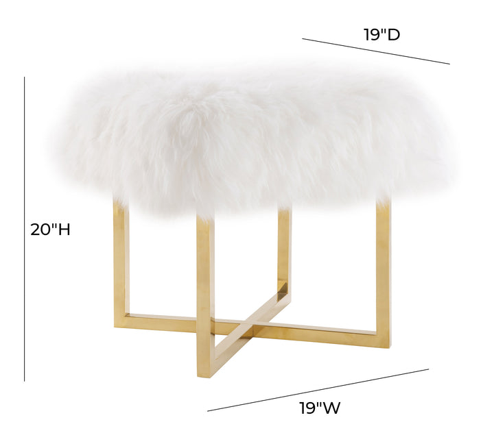 American Home Furniture | TOV Furniture - Nomo Sheepskin Bench