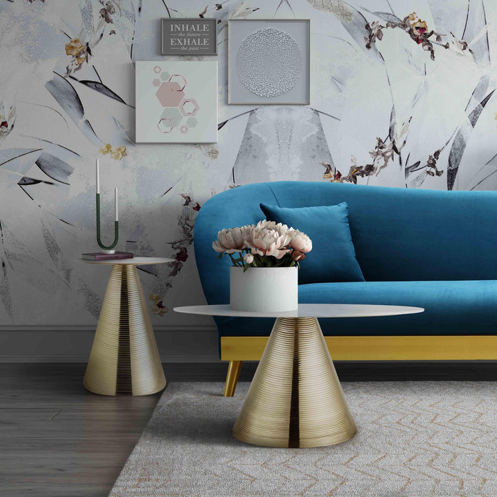 TOV Furniture Tempo Marble Side Table ACCENT TABLES