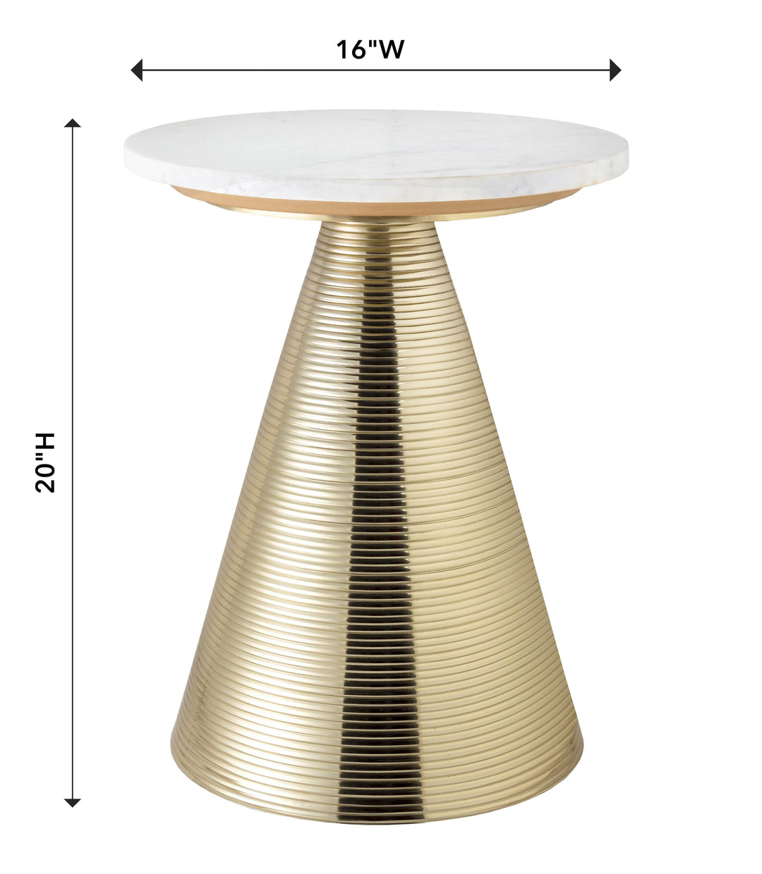TOV Furniture Tempo Marble Side Table ACCENT TABLES