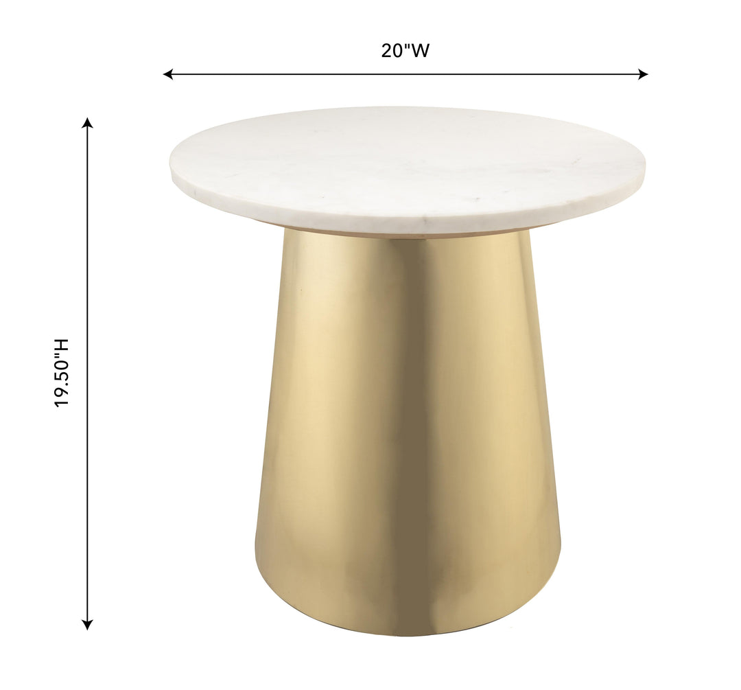 TOV Furniture Bleeker Marble Side Table ACCENT TABLES