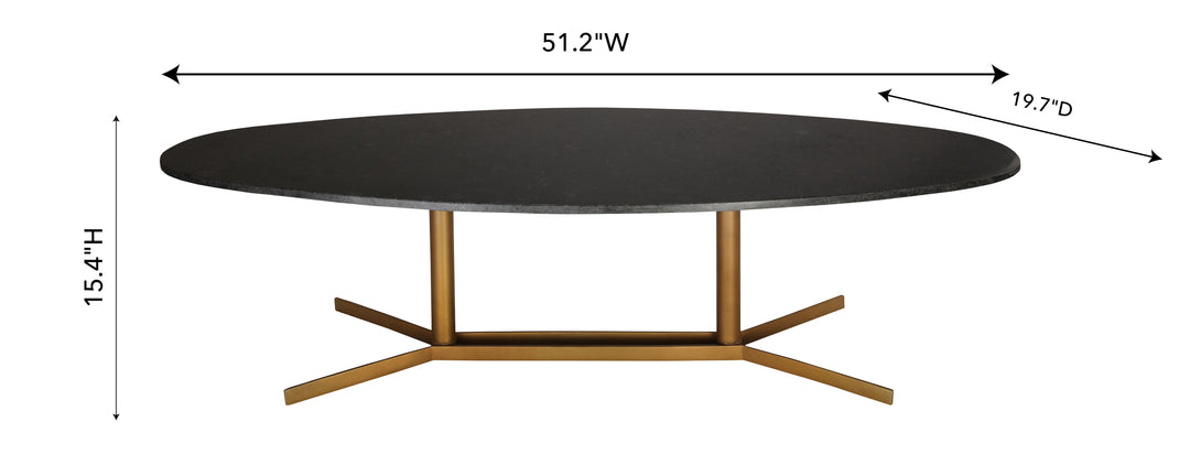 American Home Furniture | TOV Furniture - Gemma Black Marble Coffee Table