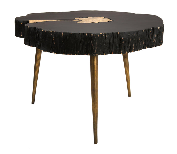 American Home Furniture | TOV Furniture - Timber Black and Brass Coffee Table