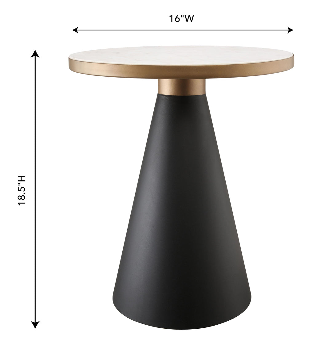 TOV Furniture Richard Marble Side Table ACCENT TABLES