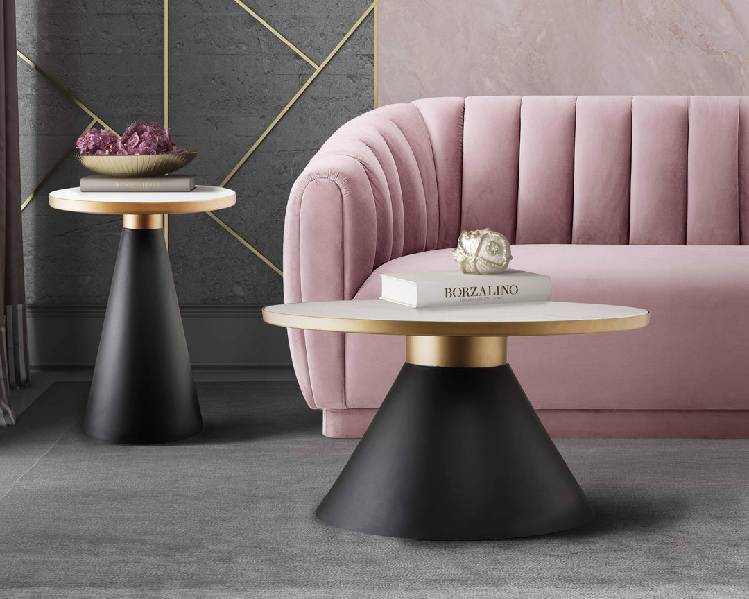 TOV Furniture Richard Marble Side Table ACCENT TABLES