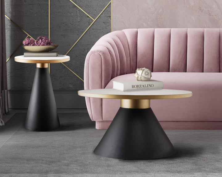 TOV Furniture Richard Marble Side Table ACCENT TABLES