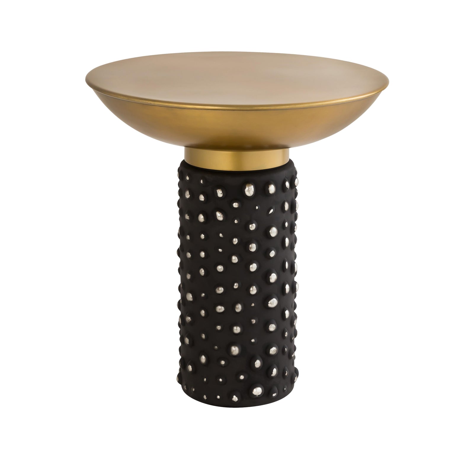 TOV Furniture Blaze Glass/Brass Side Table ACCENT TABLES